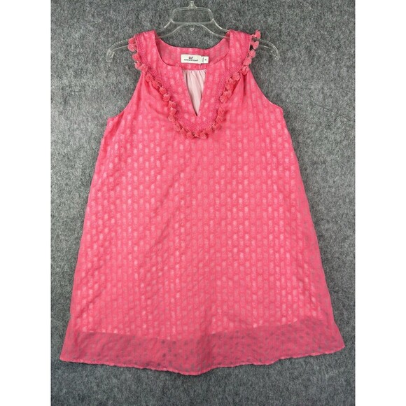 VINEYARD VINES Women’s Sleeveless Fringe Floral Lightweight Cotton Tunic XS - Picture 1 of 9